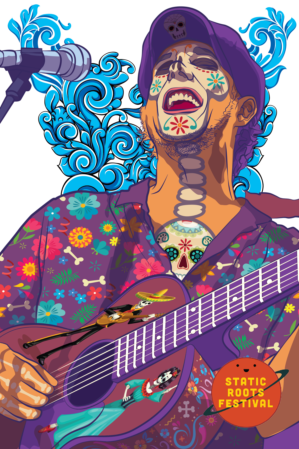 Illustration Design by Luis Arriola for Static Roots Festival | Design: #25755803