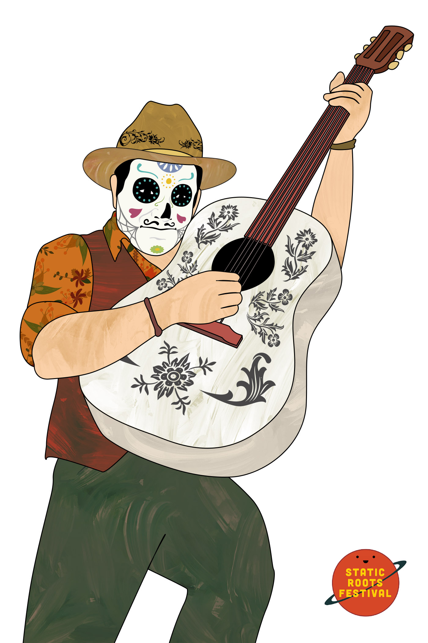 Illustration Design by Abiyoso28 for Static Roots Festival | Design #25613559