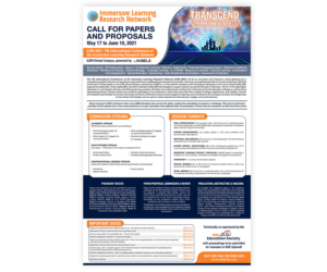 Call for Papers for conference on VR/AR/MR for e-learning professionals, designers, & innovators | Flyer-Design von Luniere Designs