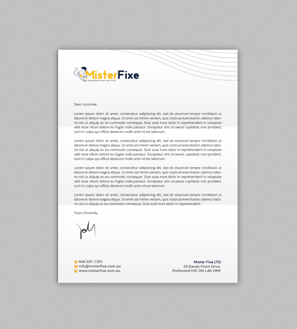 Letterhead Design by R.design for this project | Design #25631521