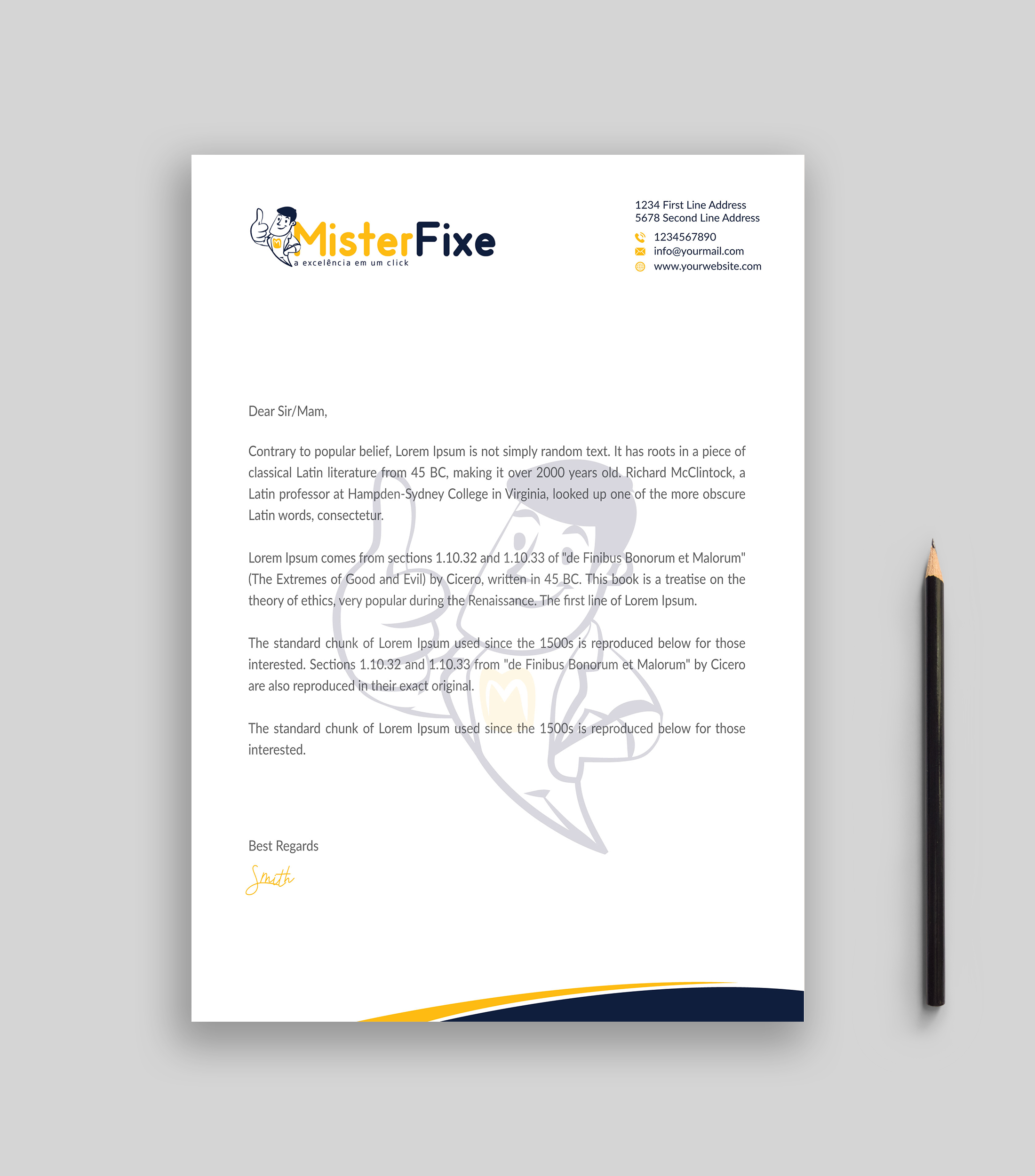 Letterhead Design by Musa. A for this project | Design #25633409