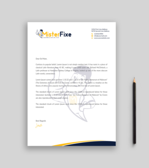 Letterhead Design by Musa. A for this project | Design #25633409