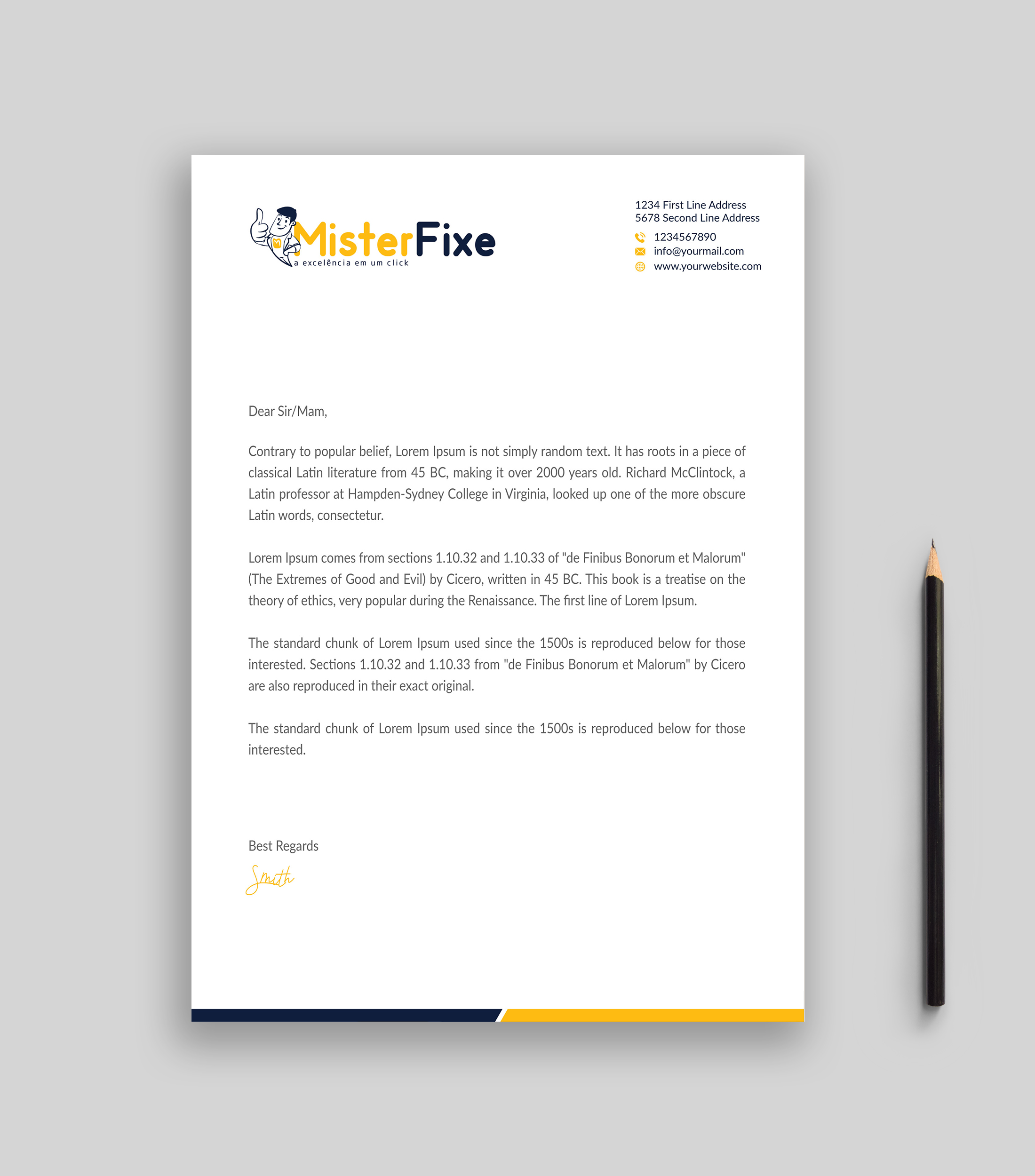 Letterhead Design by Musa. A for this project | Design #25633411