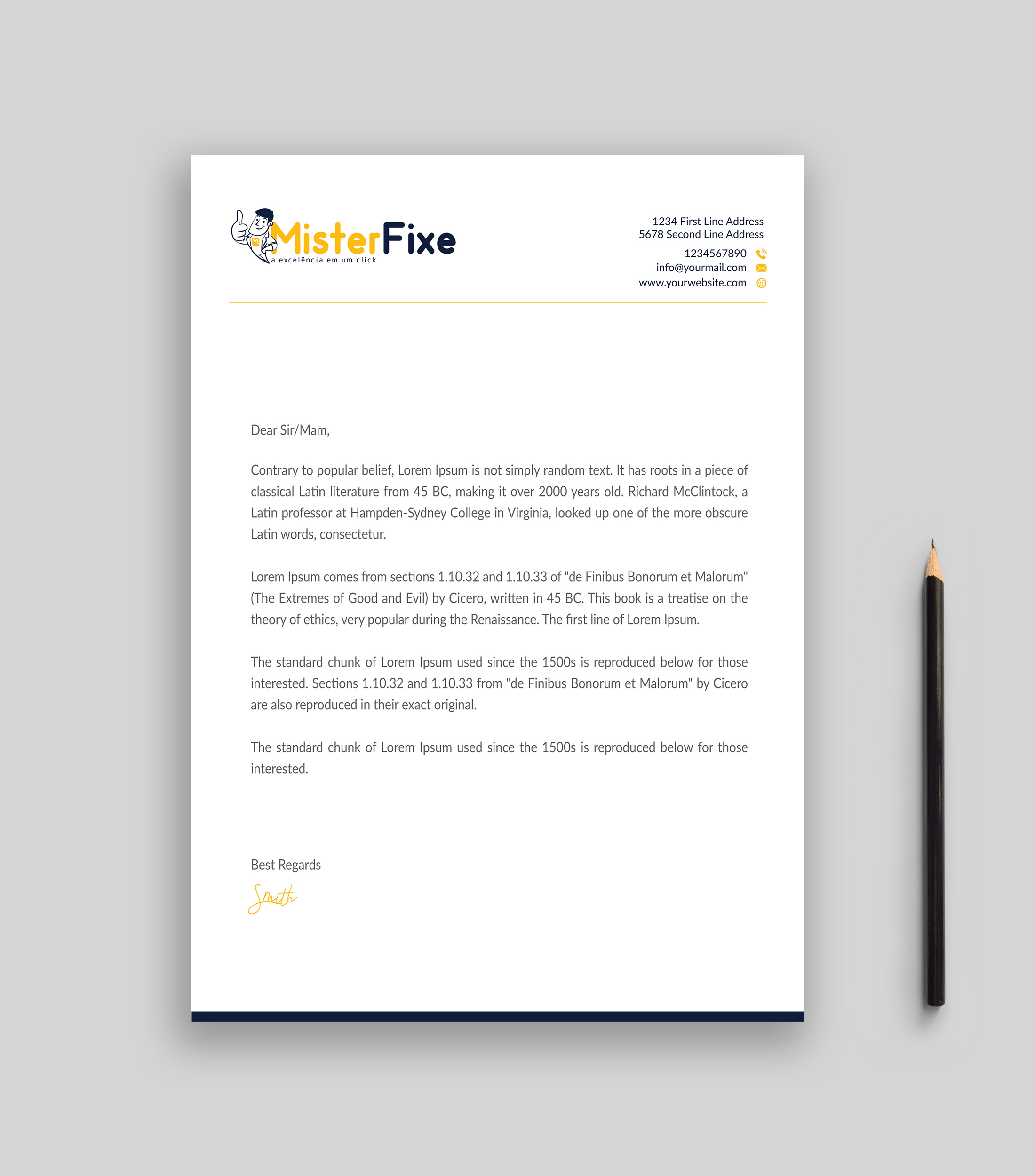 Letterhead Design by Musa. A for this project | Design #25633414