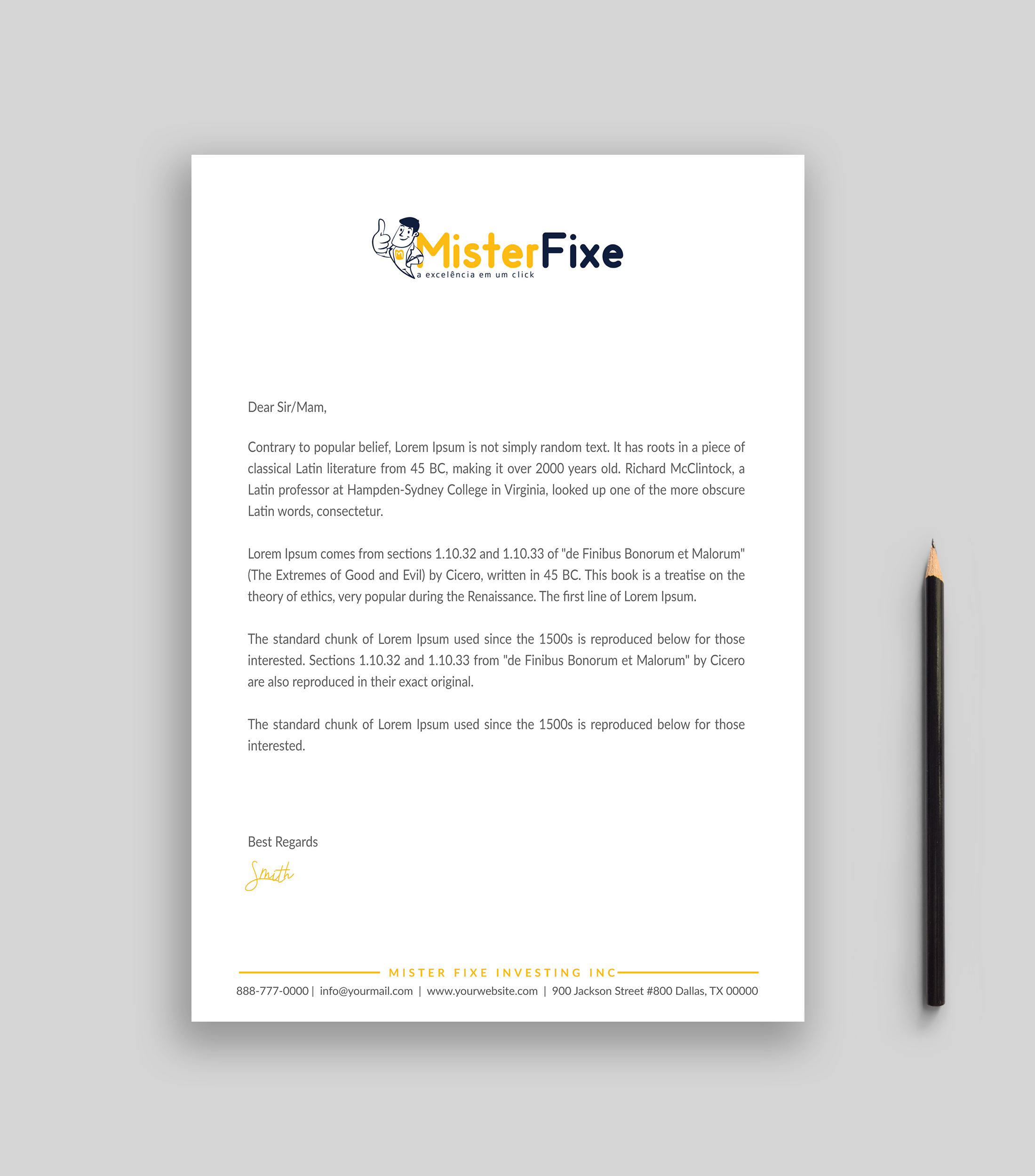 Letterhead Design by Musa. A for this project | Design #25633415