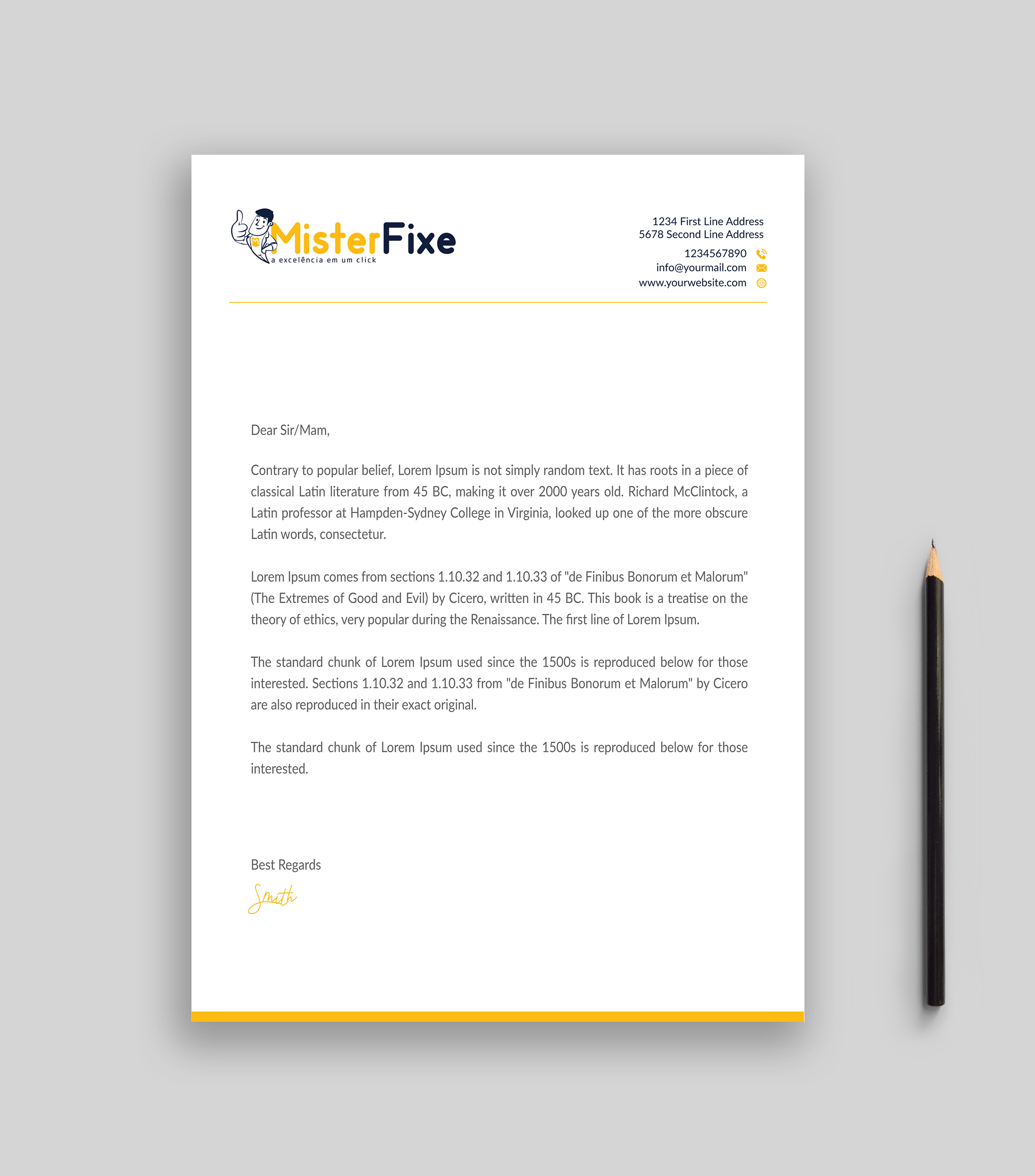 Letterhead Design by Musa. A for this project | Design #25633416