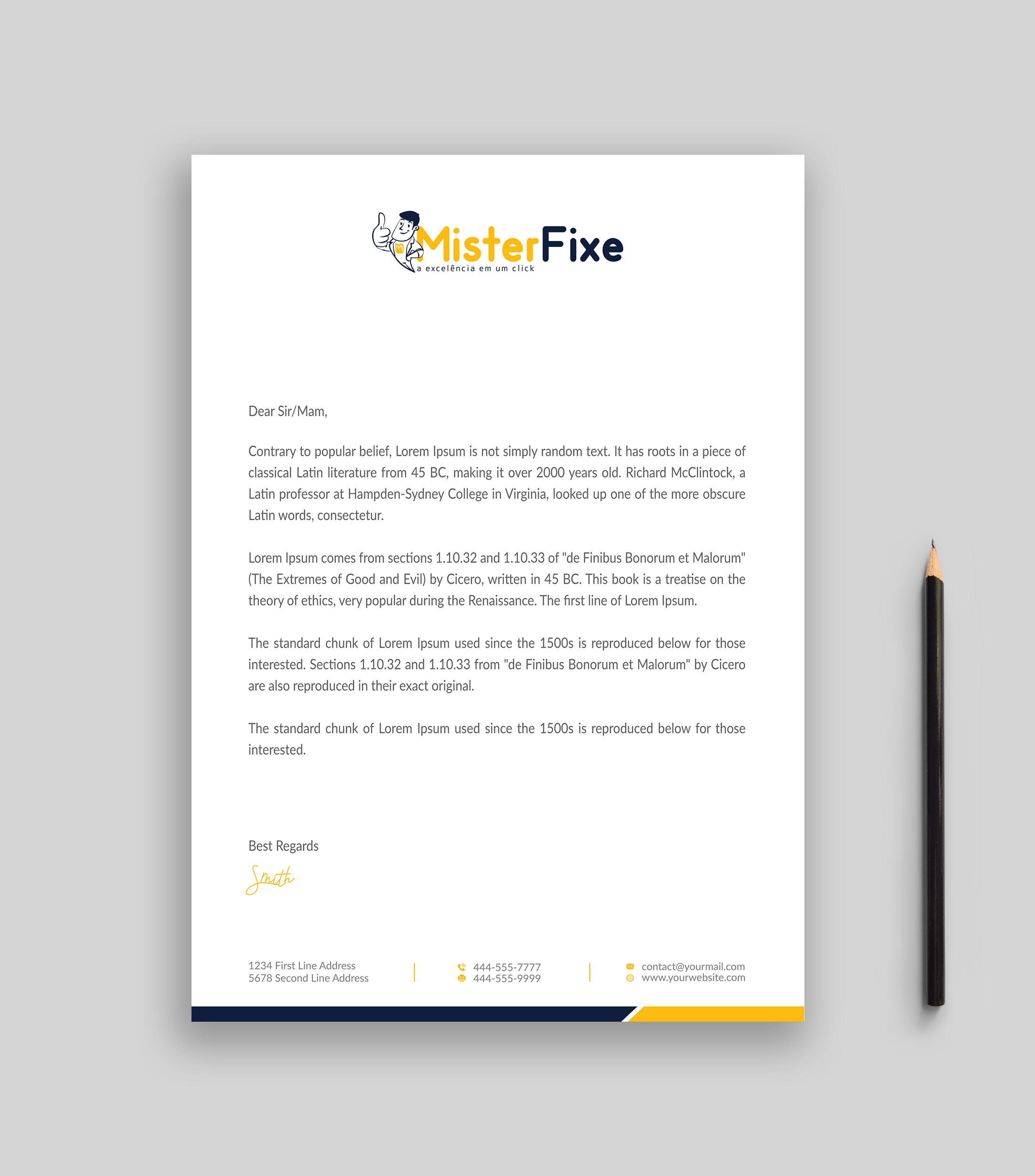 Letterhead Design by Musa. A for this project | Design #25633417