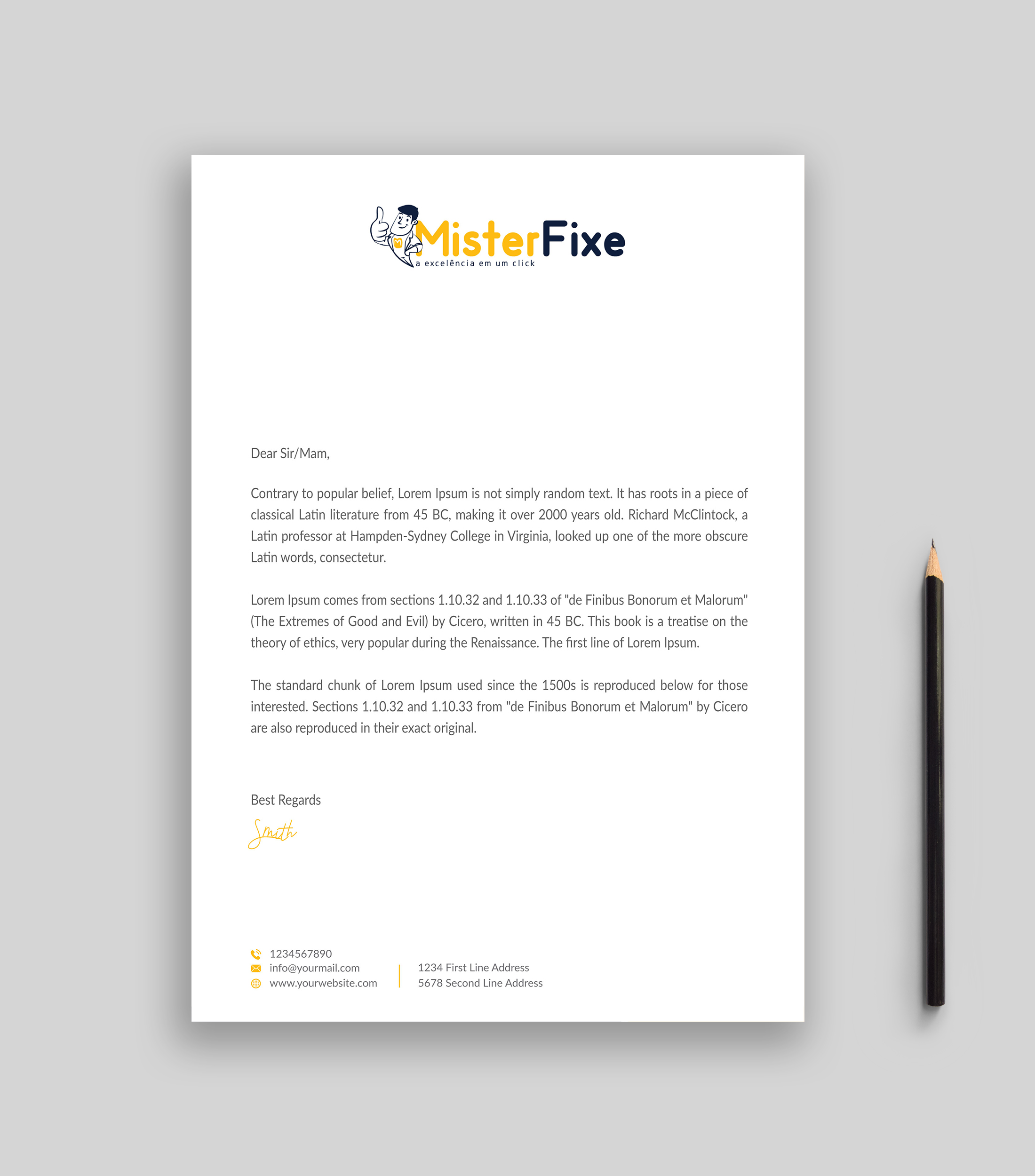Letterhead Design by Musa. A for this project | Design #25633418