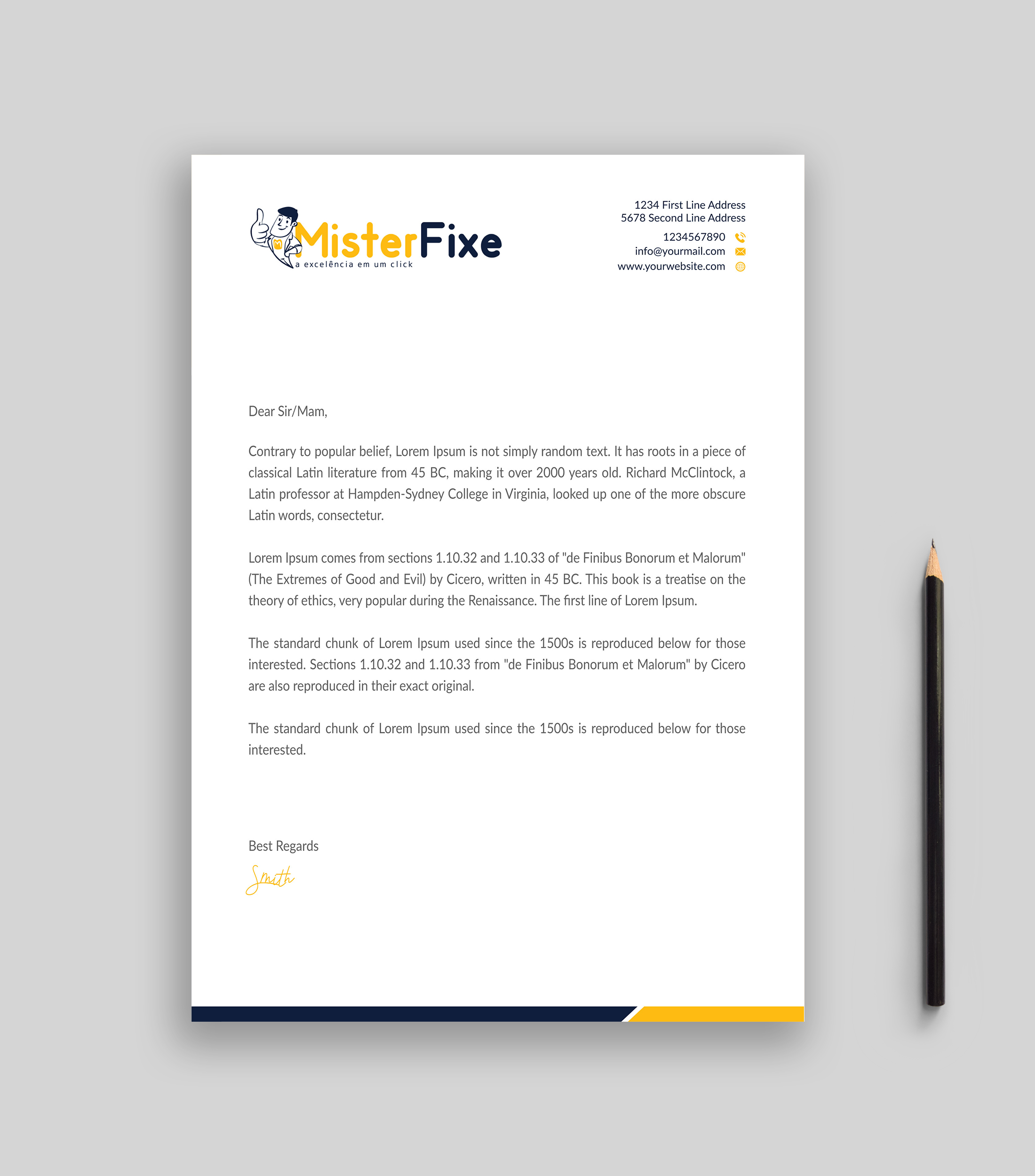 Letterhead Design by Musa. A for this project | Design #25633420
