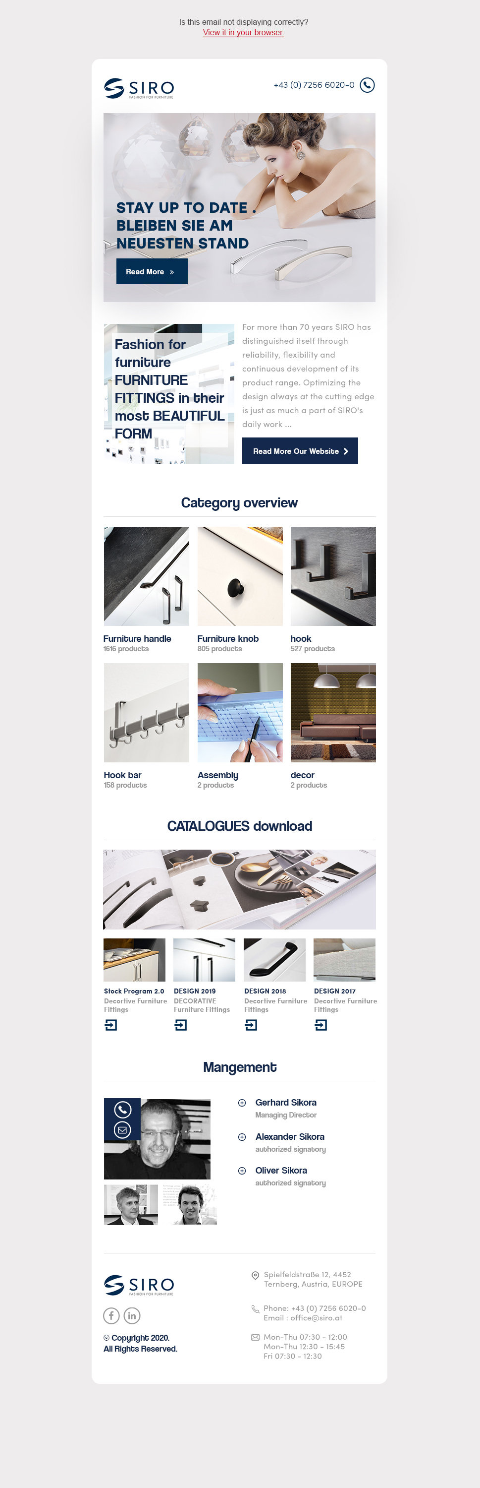 Design de Marketing Électronique par Dabashes Adhikery pour SIRO Beschläge- und Metallwarenfabrik Ges.m.b.H. | Design #25622931