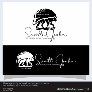 Africa Unplugged by Sanette Jonker  (not sure about this - maybe only Sanette Jonker and use africa unplugged only next to the instragram & facebook icons) | Diseño de Logo por Mariono Fx
