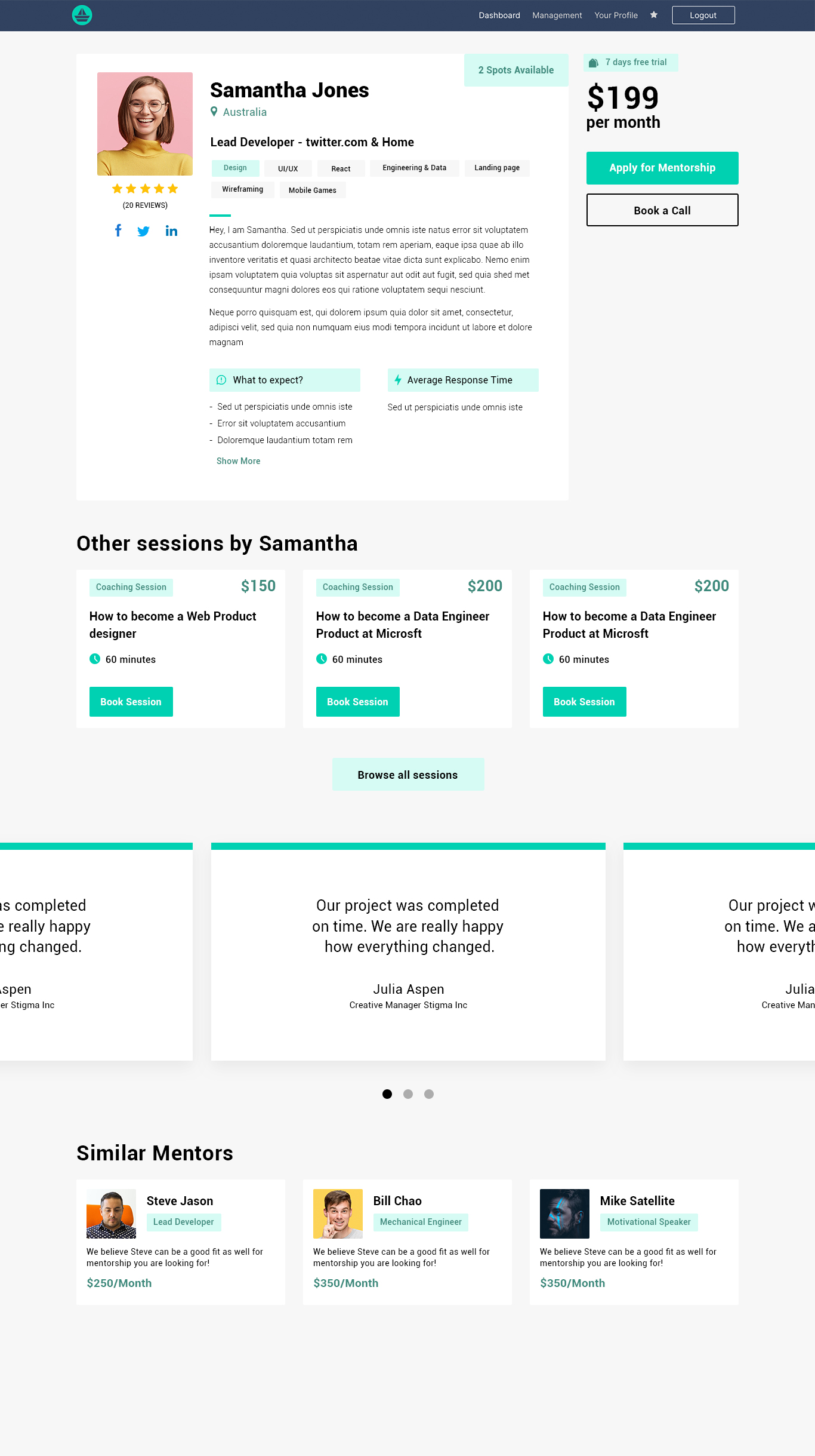 Web Design by Naavyd for this project | Design #25686084