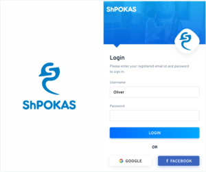 ShPOKAS as full name and a SIGN. That makes two separate options | Logo Design by Logocraft
