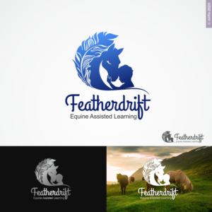 Featherdrift Equine Assisted Learning. | Diseño de Logo por Aliffa