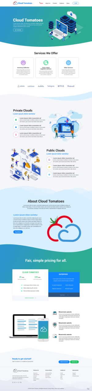Web Design by pb for Cloud Tomatoes | Design: #25635549