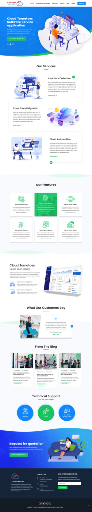 Web Design by pb for Cloud Tomatoes | Design #25635552