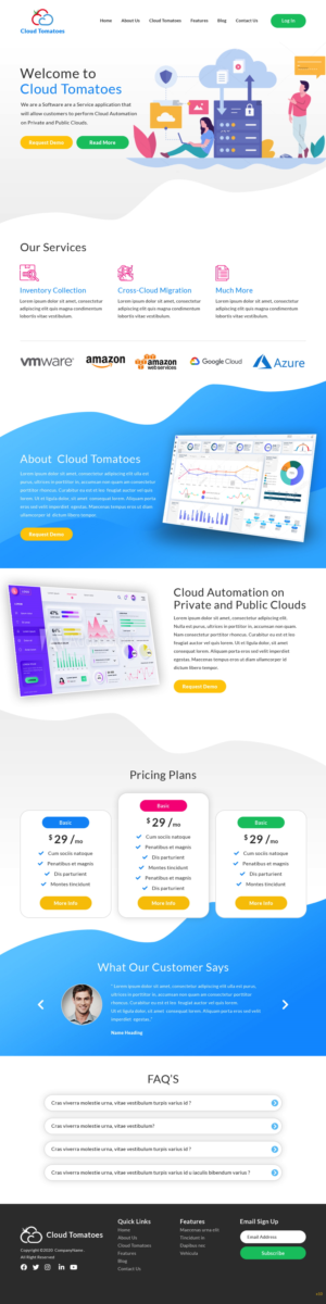 Web-Design von pb für Cloud Tomatoes | Design: #25641429