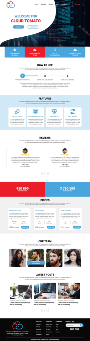 Web Design by Creative Slices for Cloud Tomatoes | Design #25639576
