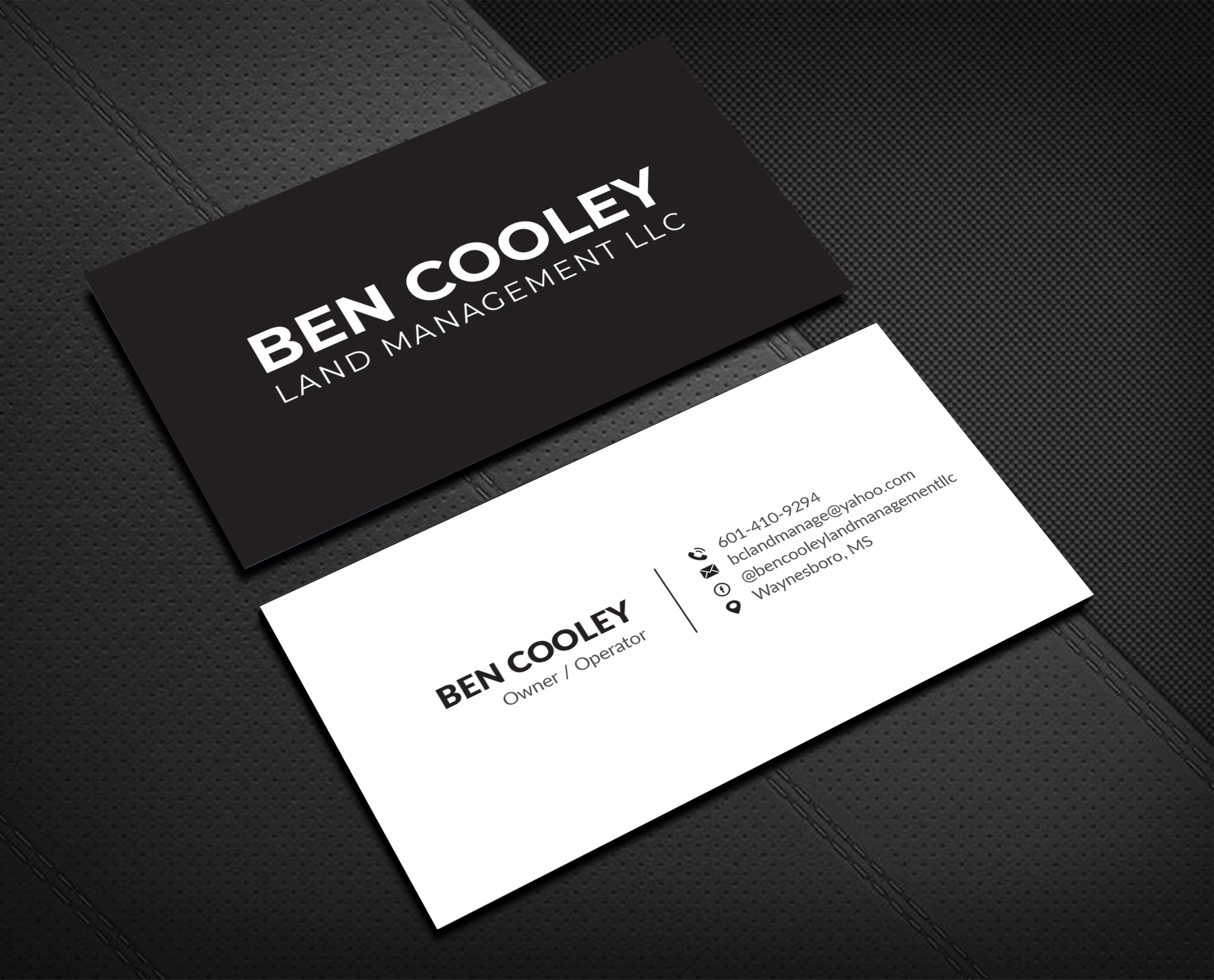 Business Card Design by Musa. A for Ben Cooley Land Management LLC | Design #25632179
