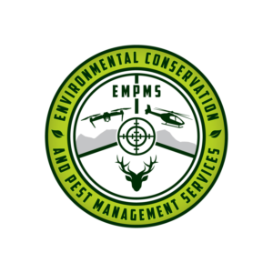 EMPMS Helicopter, Environment, Gun Scope, Drone, Survey, Deer Antlers, Monitoring | Logo Design by RAMBUTAN