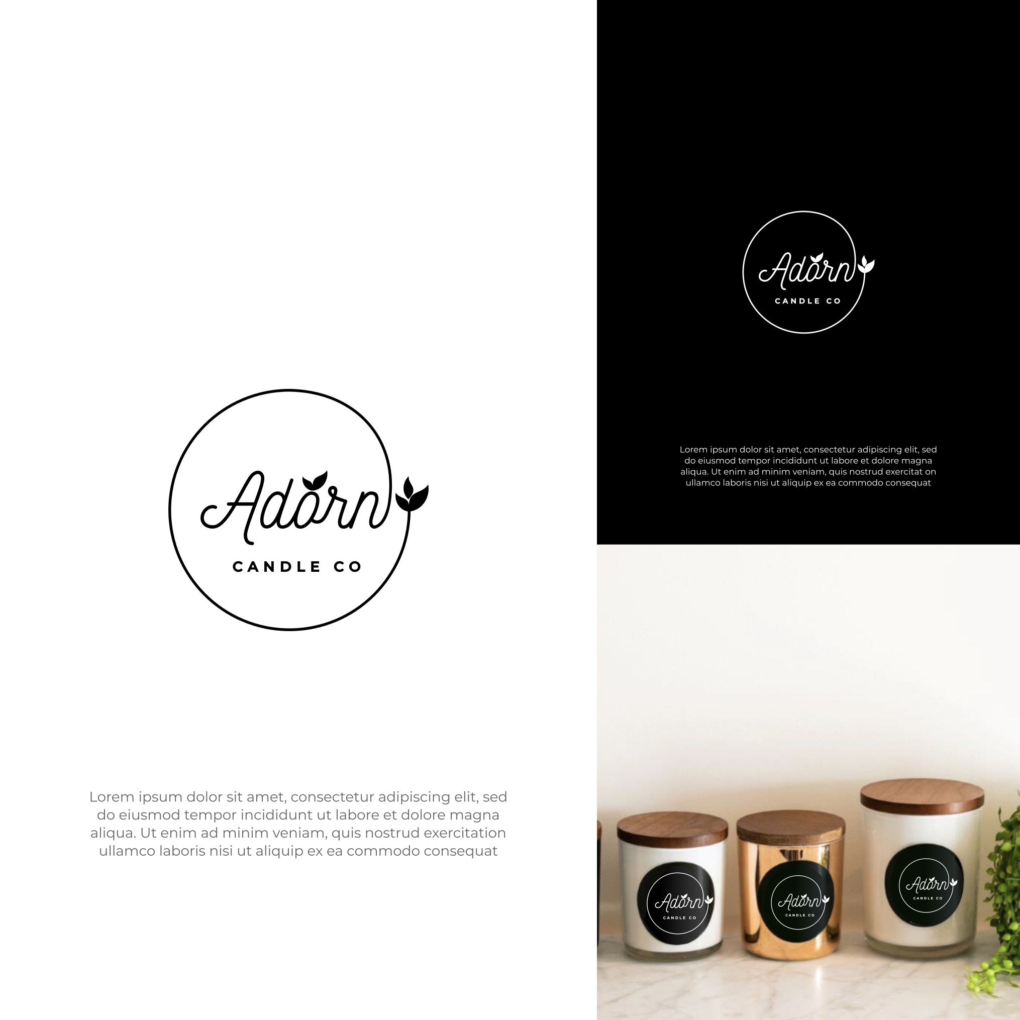 Logo Design by ybmdesign for Adorn Candle Co. | Design #25635690
