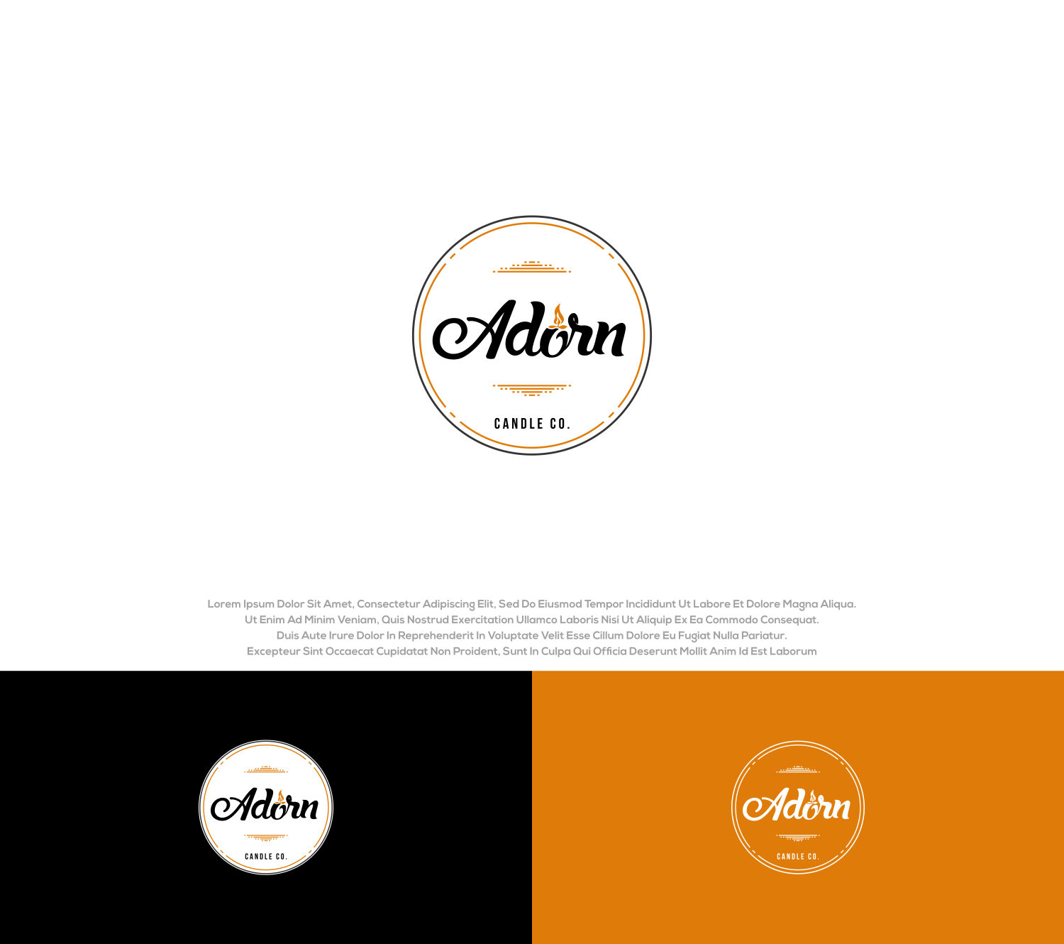 Logo Design by Aditya.DwiRama for Adorn Candle Co. | Design #25636108