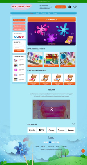 Ooey Gooey Club - Slime Club - Shopify Website Design