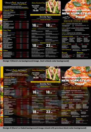 Design de Menu par MK-3D pour ce projet | Design : #25710151