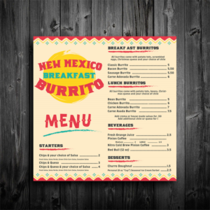 New Mexico Breakfast Burrito | Diseño Gráfico por Bear Studio