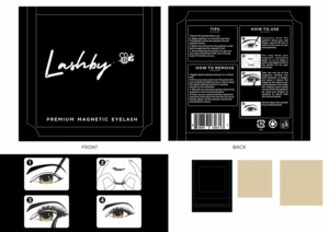 Lash Packaging Design Box, and instruction insert | Verpackungs-Design von ammar_ed
