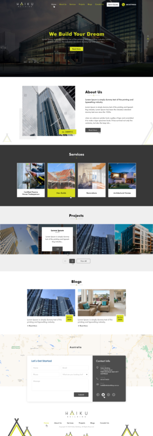 Website for residential builder repair in Australia  | Diseño Web por Ved Web Services