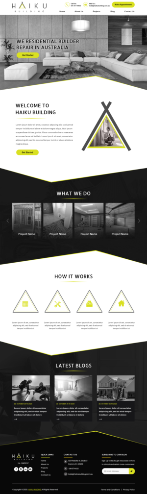 Website for residential builder repair in Australia  | Diseño Web por Titan Eagle