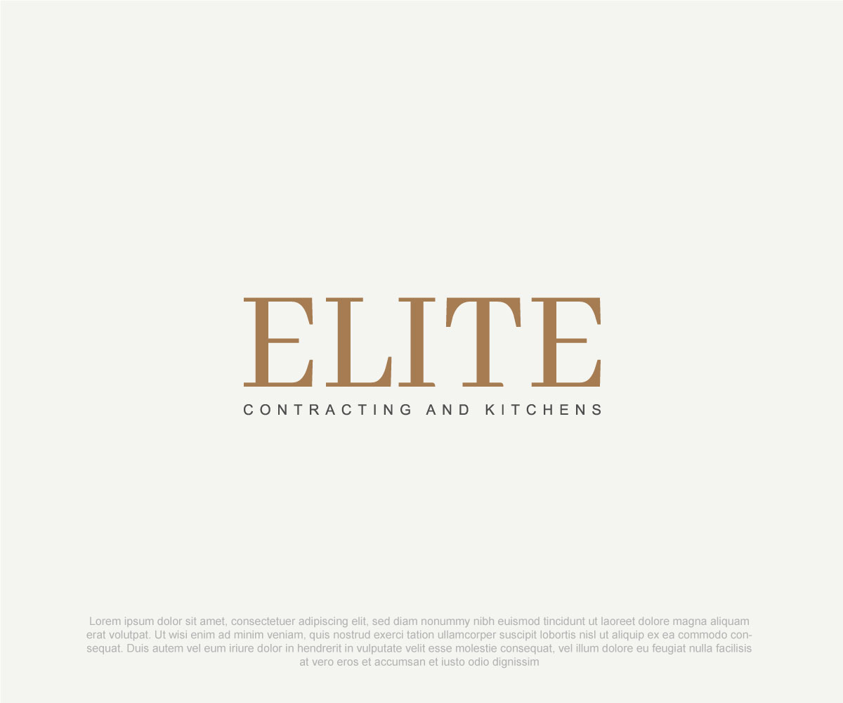 Logo Design by Niizam Uddin for Elite Contracting & Kitchens | Design #25659645