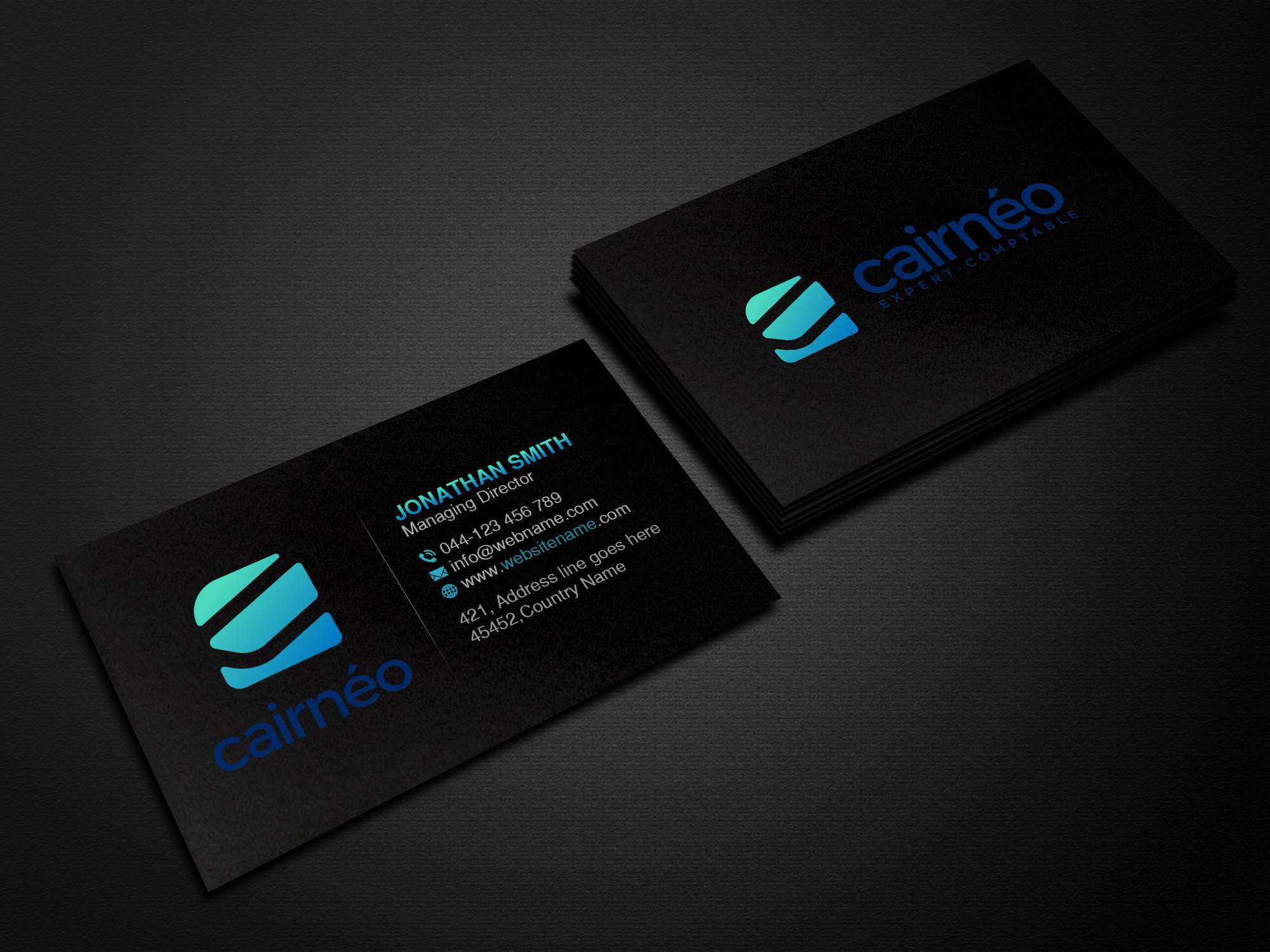 Diseño de Tarjeta de Presentación por Creations Box 2015 para CAIRNEO EXPERTISE | Diseño #25661378