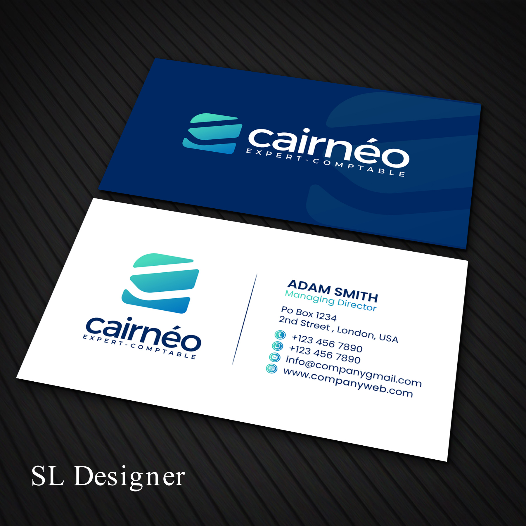 Business Card Design by SL Designer for CAIRNEO EXPERTISE | Design #25658356
