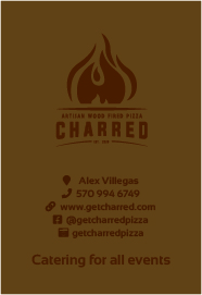 Business Card Design by ebauwens for Charred Artisan Wood Fired Pizza | Design #25657900