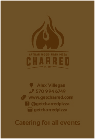 Business Card Design by ebauwens for Charred Artisan Wood Fired Pizza | Design: #25657900