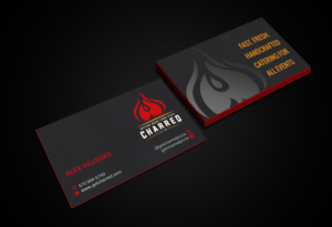 Business Card Design by Creations Box 2015 for Charred Artisan Wood Fired Pizza | Design #25663705