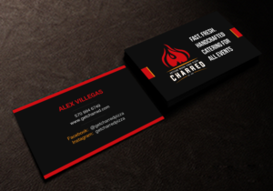 Business Card Design by Creations Box 2015 for Charred Artisan Wood Fired Pizza | Design: #25671906