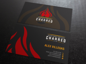 Business Card Design by chandrayaan.creative for Charred Artisan Wood Fired Pizza | Design: #25668605