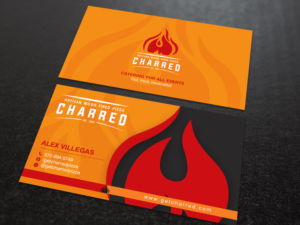 Business Card Design by chandrayaan.creative for Charred Artisan Wood Fired Pizza | Design: #25678889