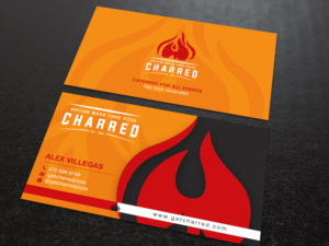 Business Card Design by chandrayaan.creative for Charred Artisan Wood Fired Pizza | Design: #25678895
