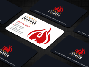 Business Card Design by Tripti Ranjan Gain for Charred Artisan Wood Fired Pizza | Design: #25674772