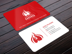 Business Card Design by Tripti Ranjan Gain for Charred Artisan Wood Fired Pizza | Design: #25674775