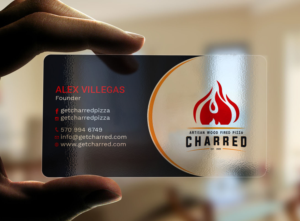 Business Card Design by Tripti Ranjan Gain for Charred Artisan Wood Fired Pizza | Design: #25674785