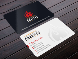 Business Card Design by Tripti Ranjan Gain for Charred Artisan Wood Fired Pizza | Design: #25674788