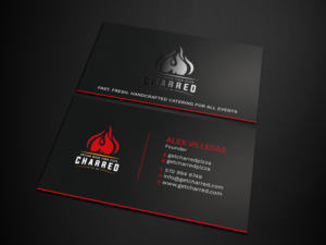 Business Card Design by Tripti Ranjan Gain for Charred Artisan Wood Fired Pizza | Design: #25674803