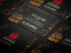 Business Card Design by SyncFuse™ Solutions for Charred Artisan Wood Fired Pizza | Design: #25664446