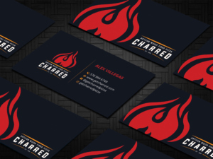 Business Card Design by DesignShout for Charred Artisan Wood Fired Pizza | Design #25668746