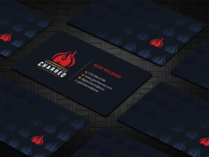 Charred Artisan wood fired pizza business card design | Business Card Design by DesignShout